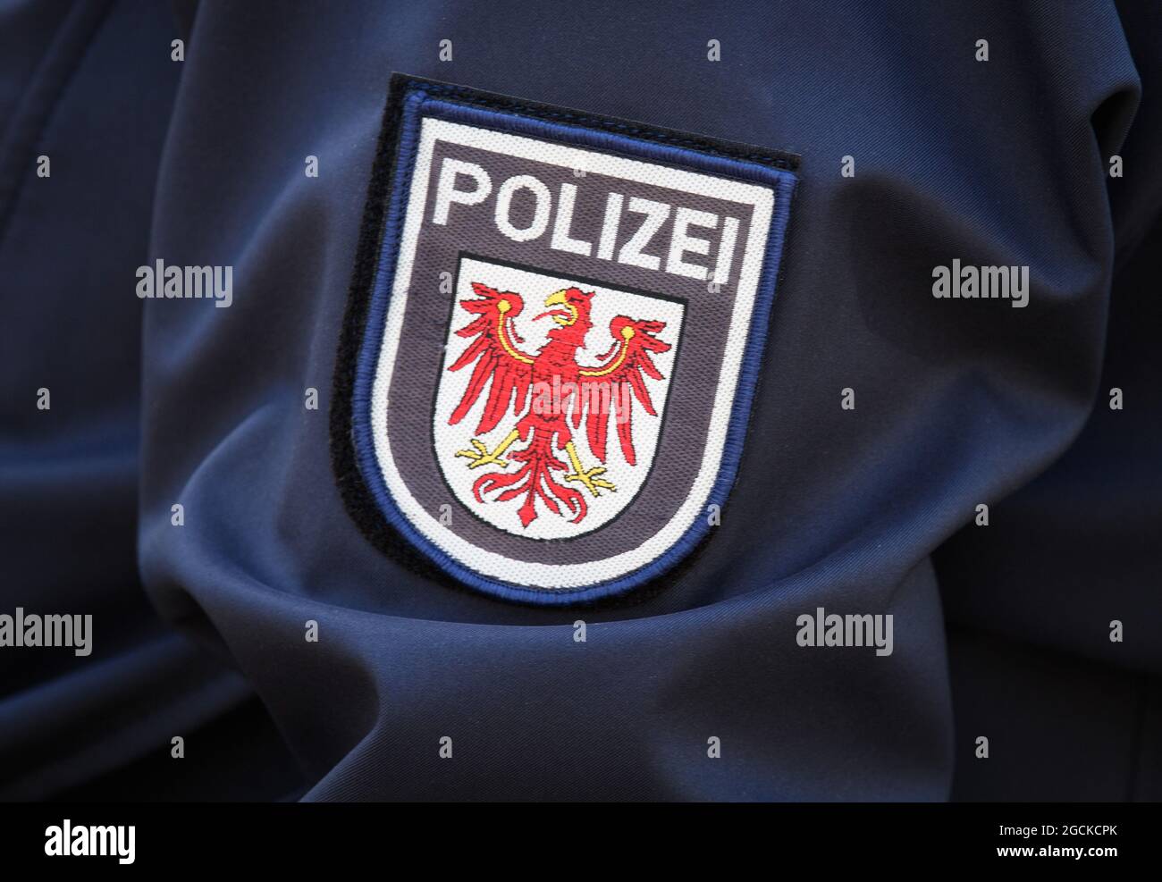 Potsdam, Germany. 09th Aug, 2021. The logo of the Brandenburg police ...