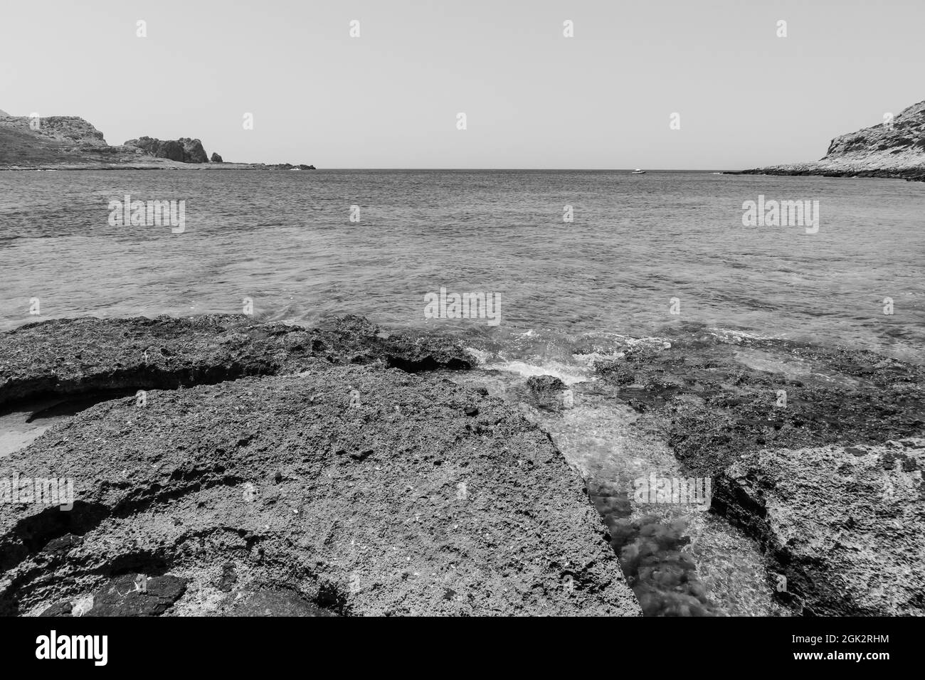 Horizontal view of the ground's geological formation on the ocean's ...