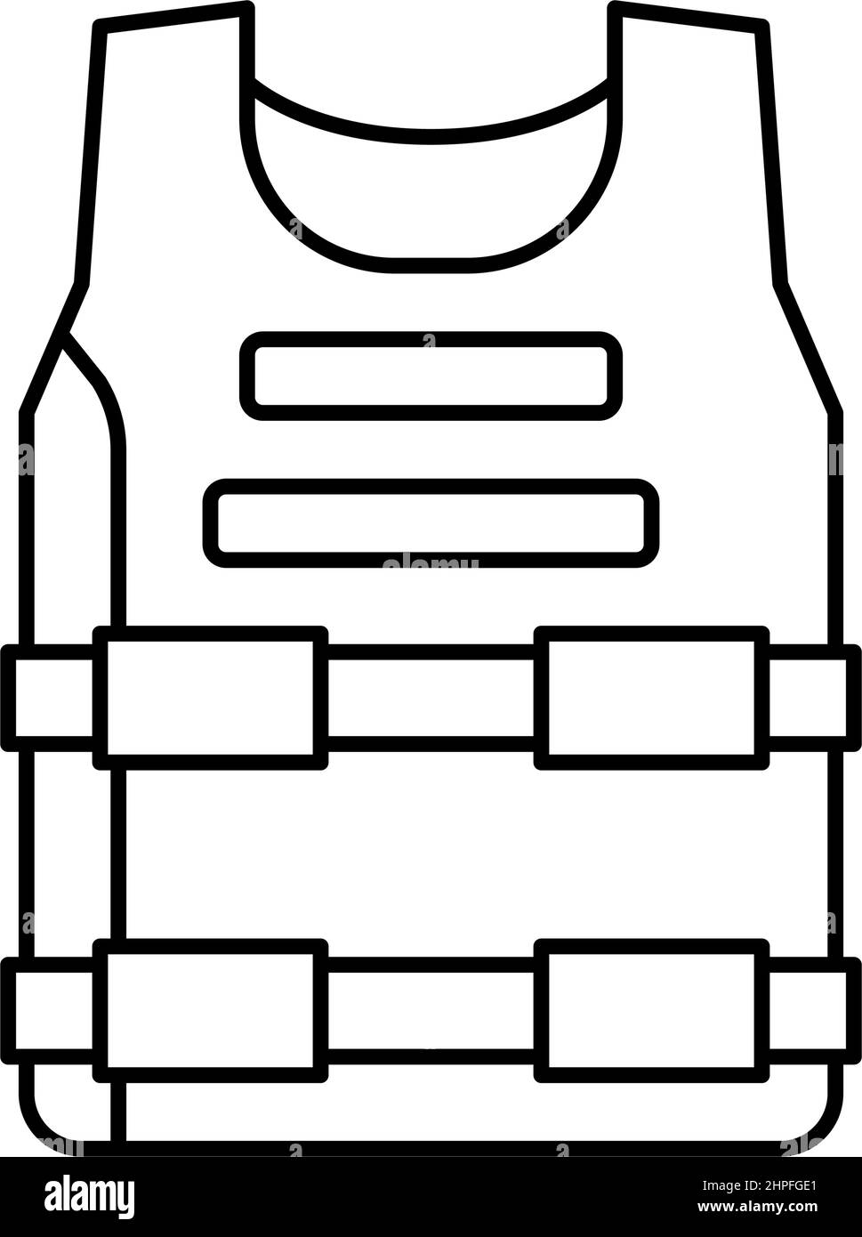 body armour protect line icon vector illustration Stock Vector Image ...