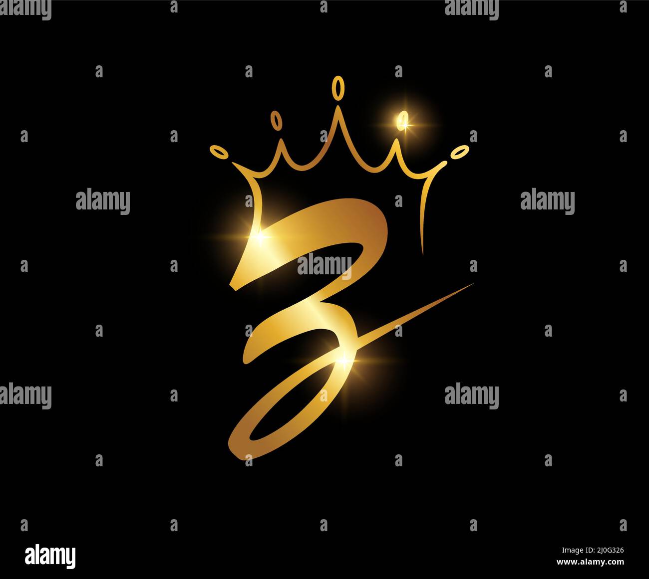 A vector illustration of Golden crown Monogram Logo Initial Letter Z ...