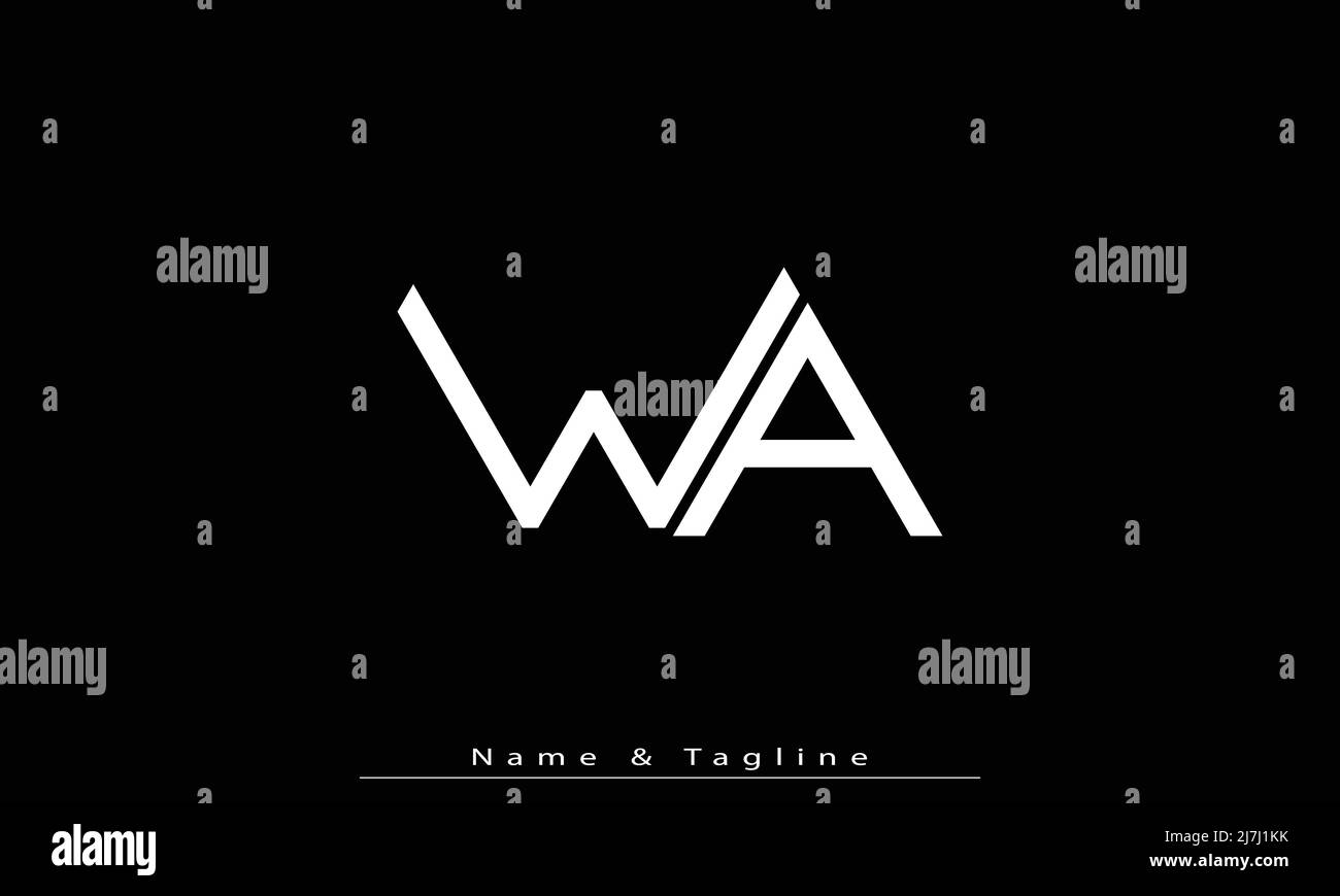 Alphabet letters Initials Monogram logo WA , AW Stock Vector Image ...