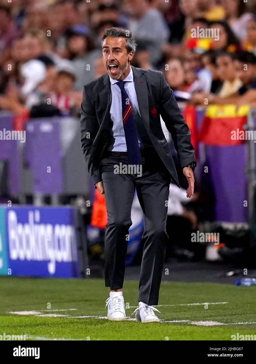 Spain head coach Jorge Vilda during the UEFA Women's Euro 2022 Group B ...