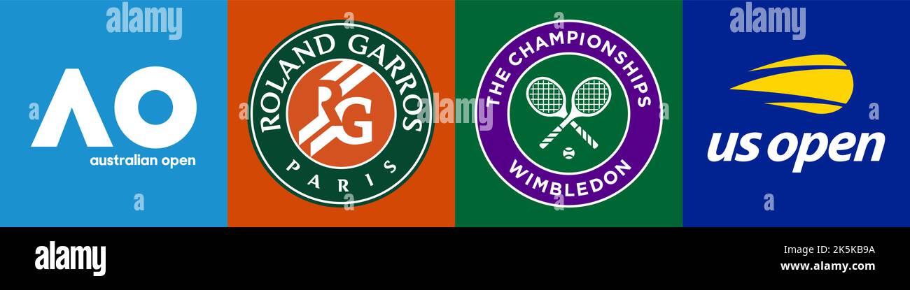 Grand Slam Tennis tournaments logo in vector format Stock Vector Image ...