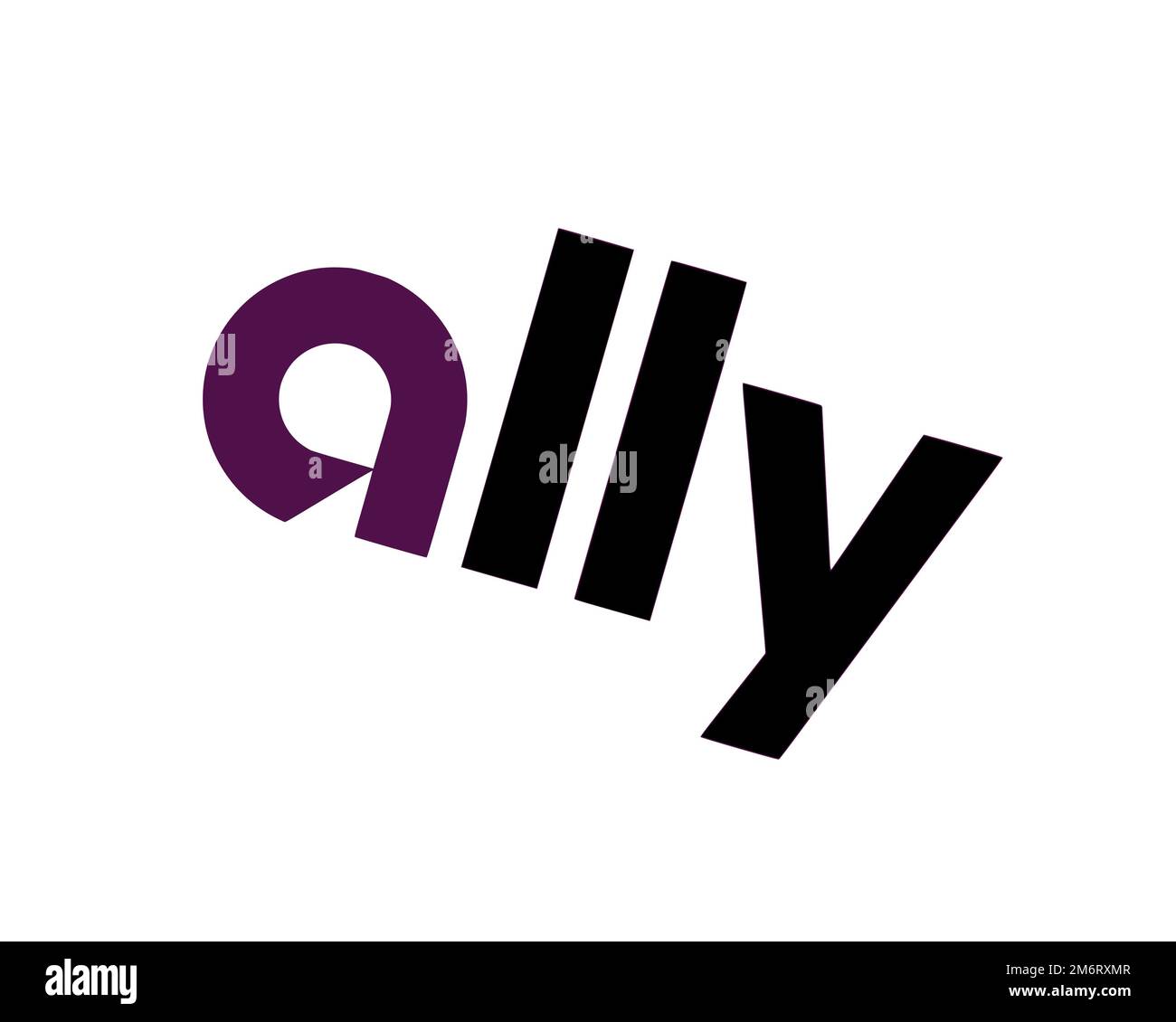 Ally Financial, Rotated Logo, White Background B Stock Photo - Alamy