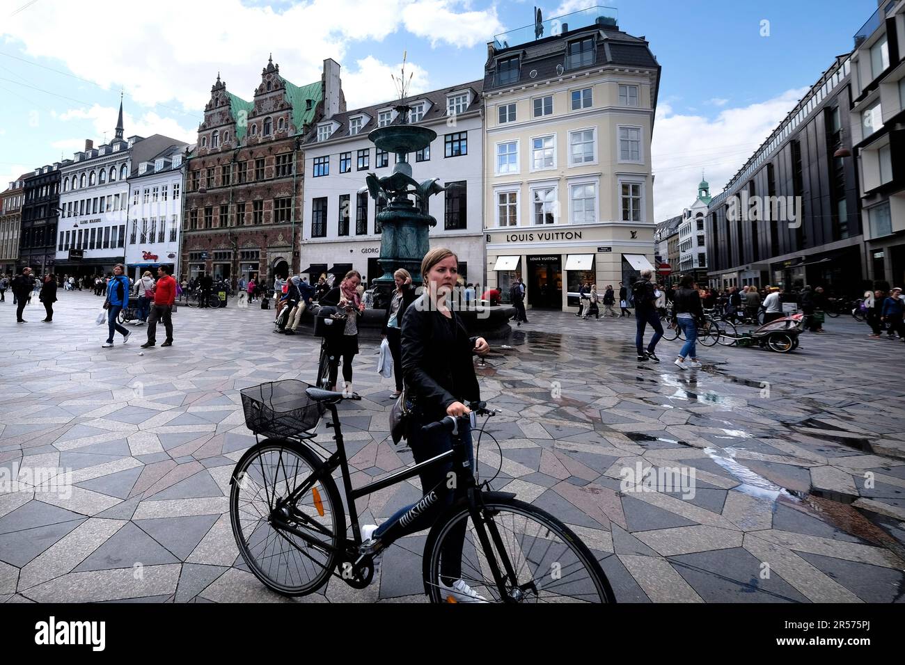 Denmark. Copenhagen. Stroget. Pedestrian street Stock Photo - Alamy