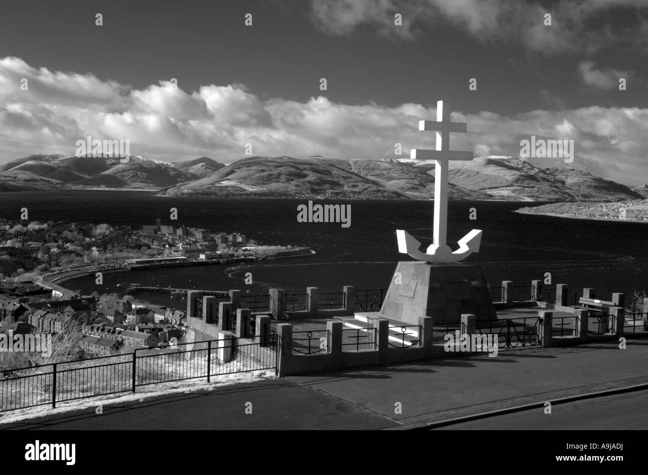 Free French memorial Lyle Hill Greenock Scotland Stock Photo - Alamy