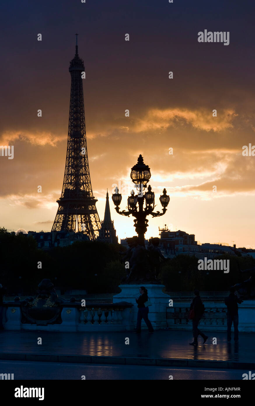 Eiffel Tower from the Alexander III Bridge Paris France Stock Photo - Alamy