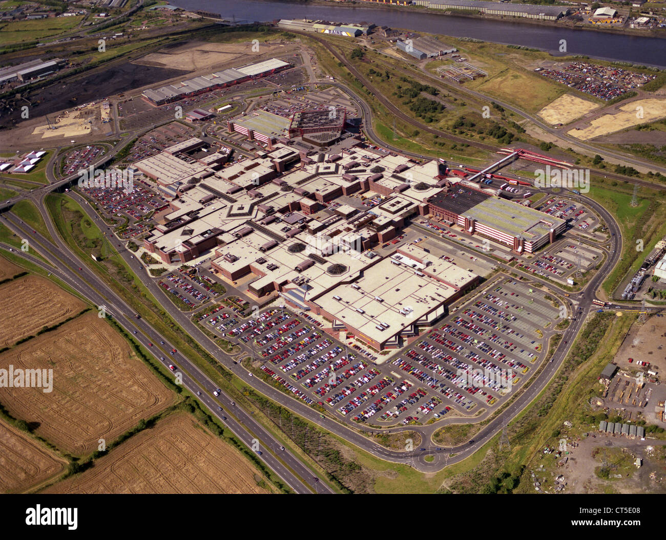 Aerial view of the Metro Centre, Gateshead near Newcastle-upon-Tyne