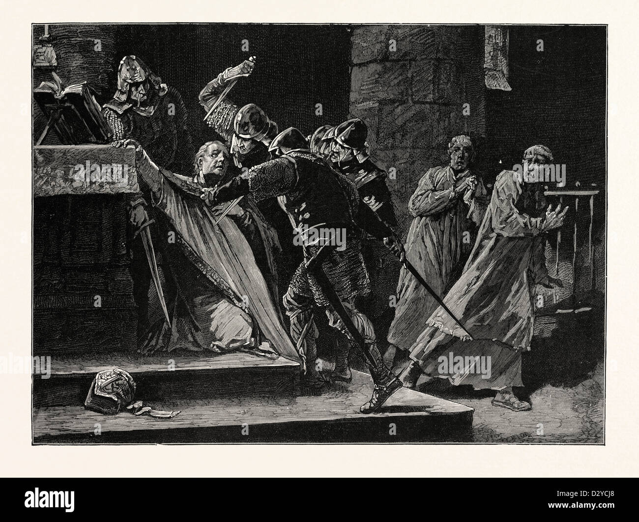 THE MURDER OF BECKET IN CANTERBURY CATHEDRAL Stock Photo - Alamy