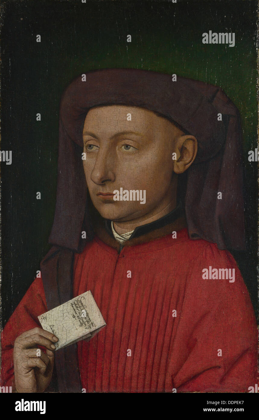 Marco Barbarigo, c. 1450. Artist: Eyck, Jan van, (School Stock Photo ...