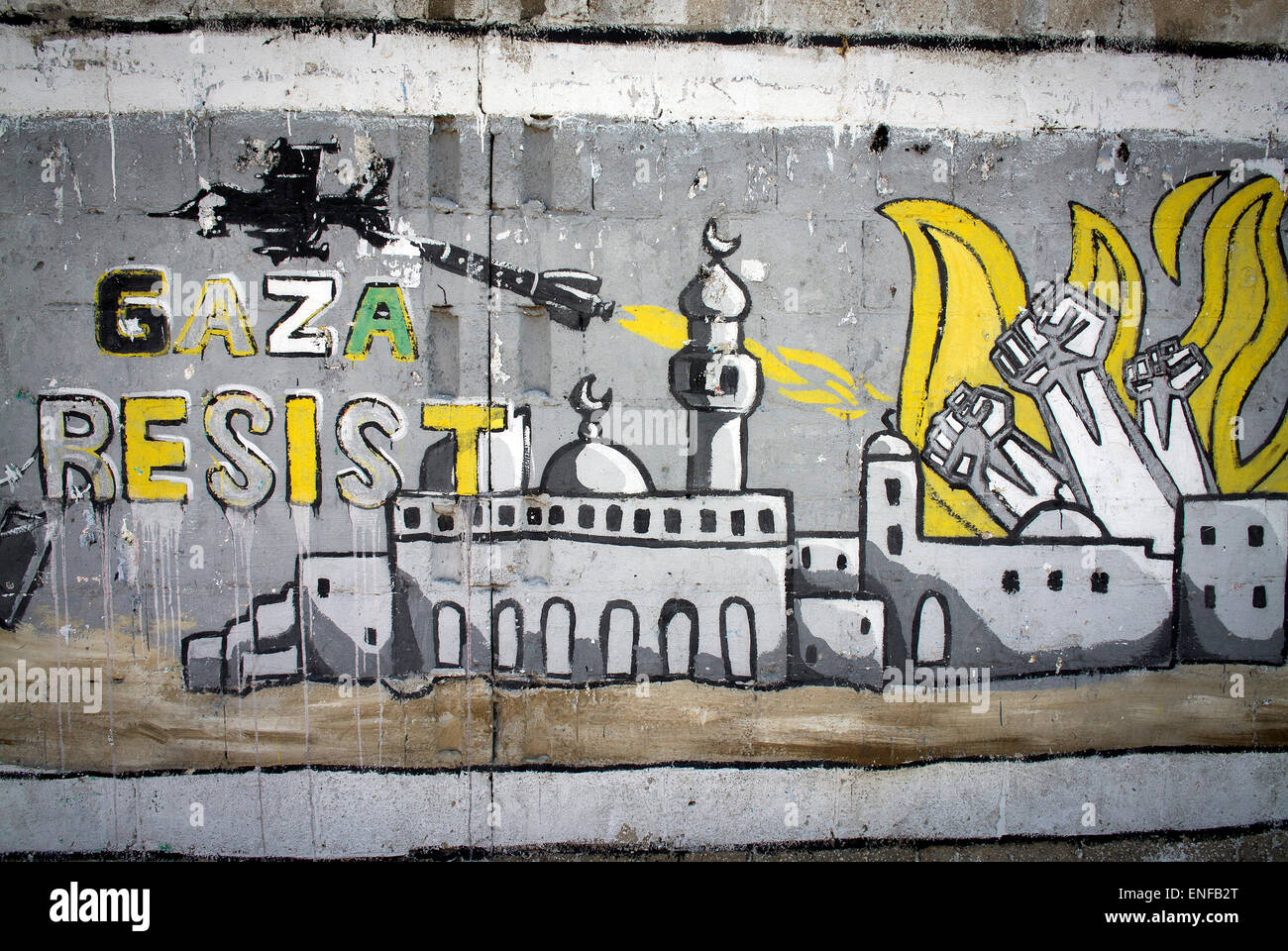 Graffiti in Gaza City Stock Photo - Alamy