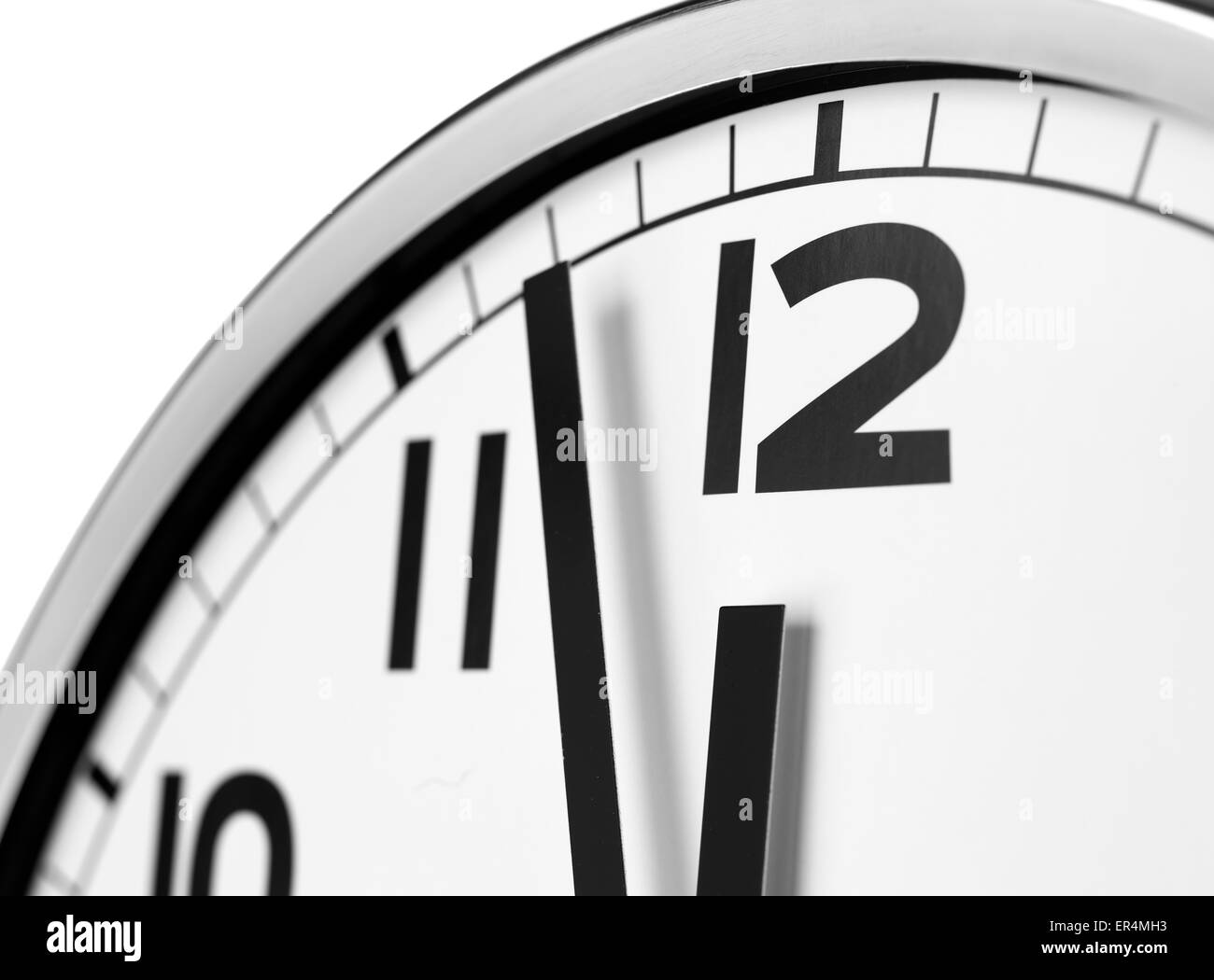 Close up clock face at 12 O'Clock Stock Photo - Alamy