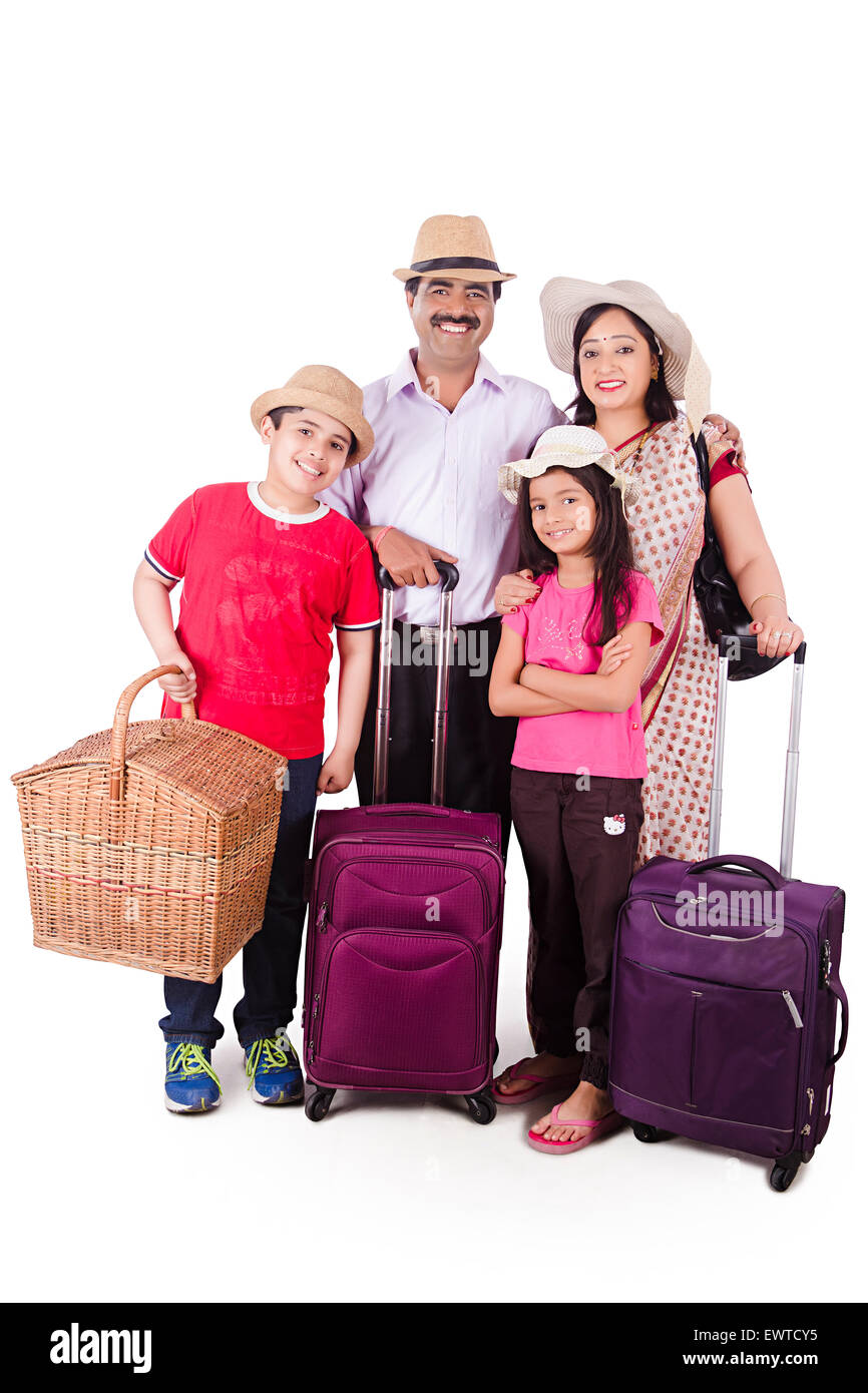 indian Parents and Kids Passenger enjoy Vacation Holidays Stock Photo ...