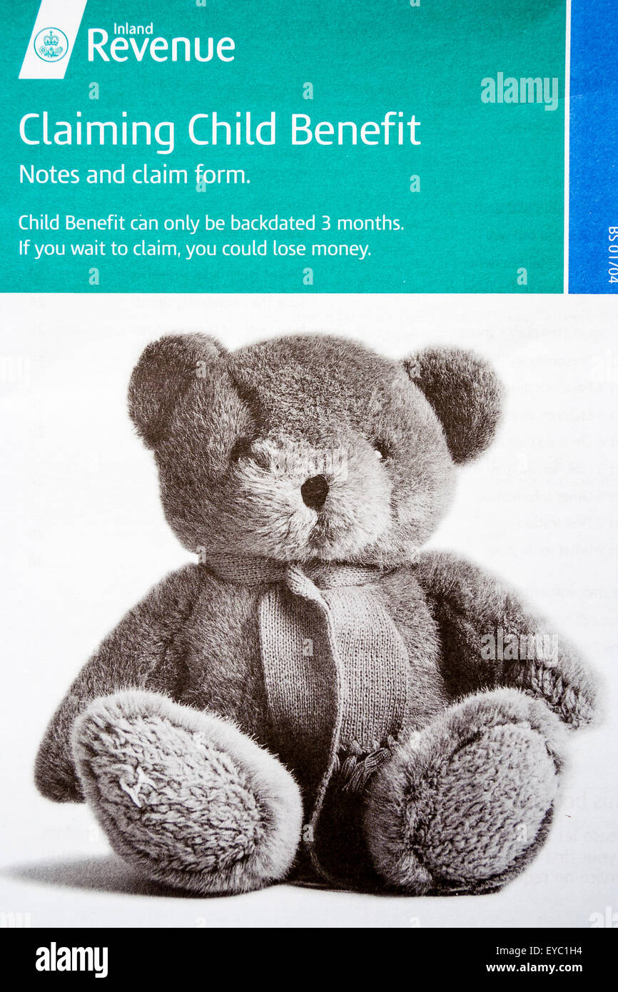 british-state-benefit-inland-revenue-child-benefit-claim-form-booklet