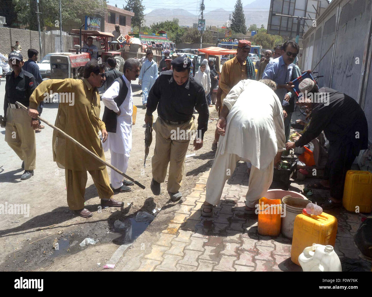 The encroachment is being removing during a drive operated by a Quetta ...