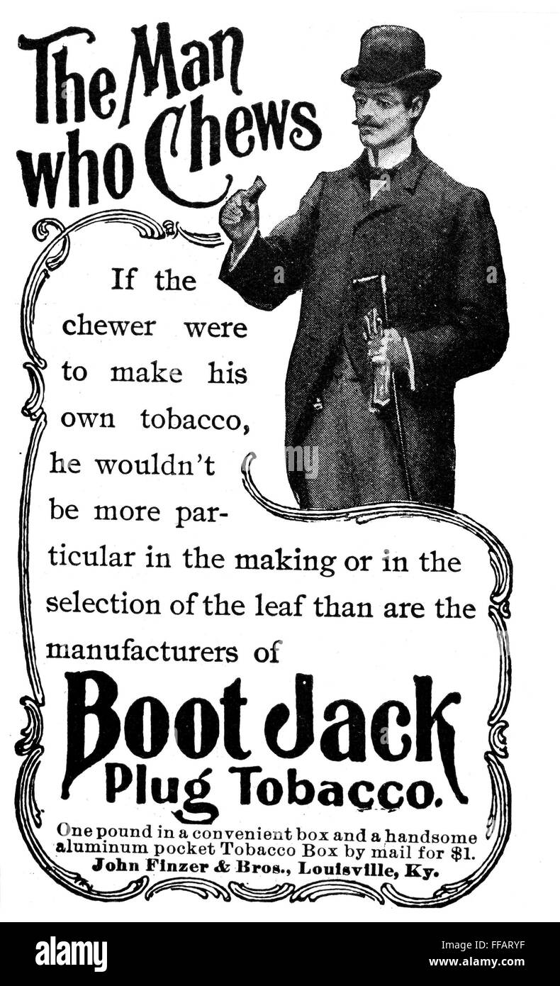 CHEWING TOBACCO, 1897. /nAmerican magazine advertisement, 1897, for ...