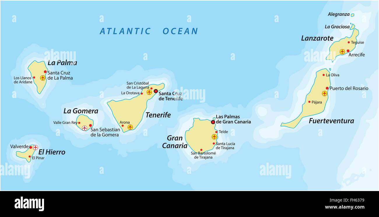 Mapa Las Canarias 