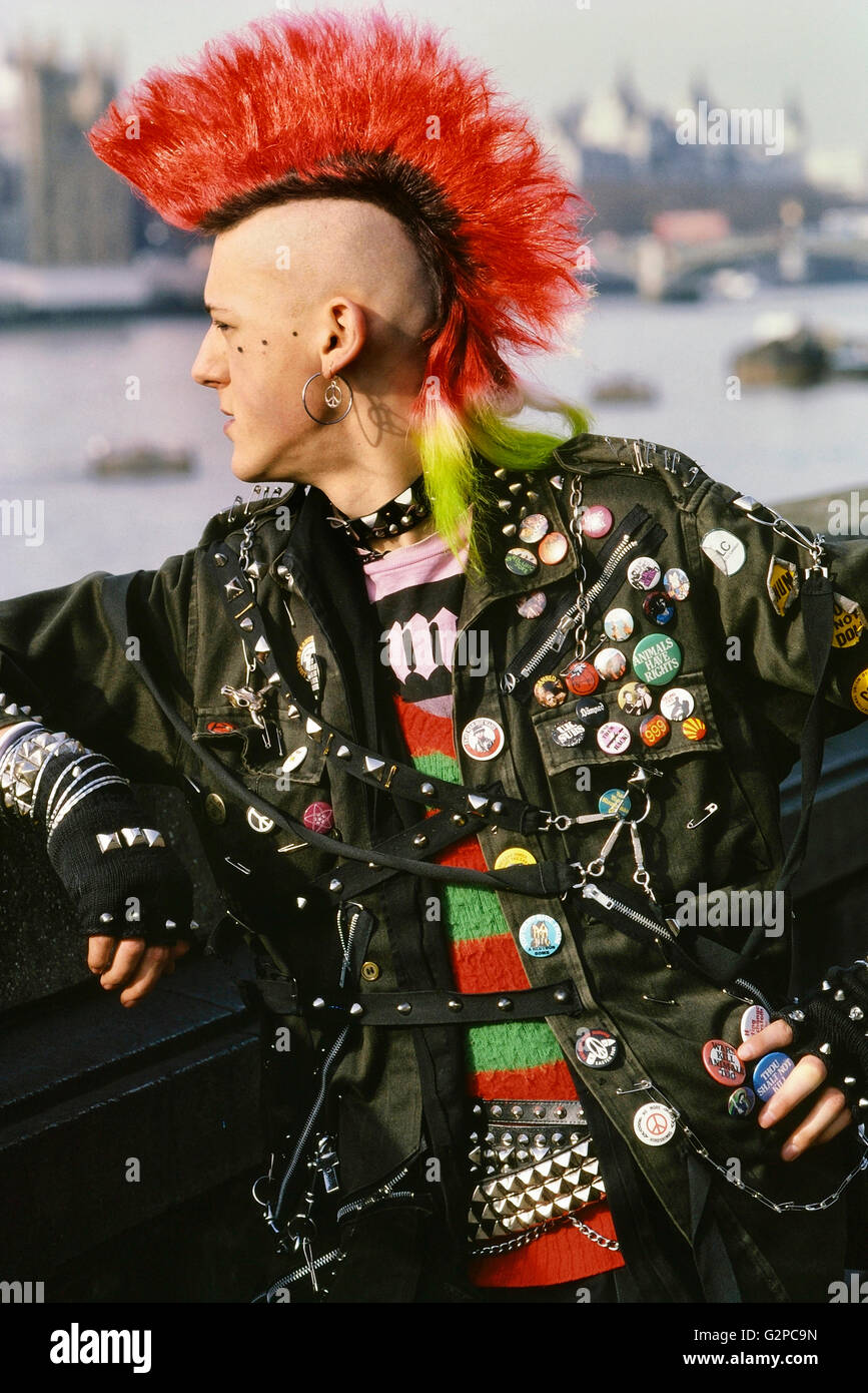 Punk rocker Matt Belgrano, 'the gentleman punk'. London, England, UK, Circa 1980's