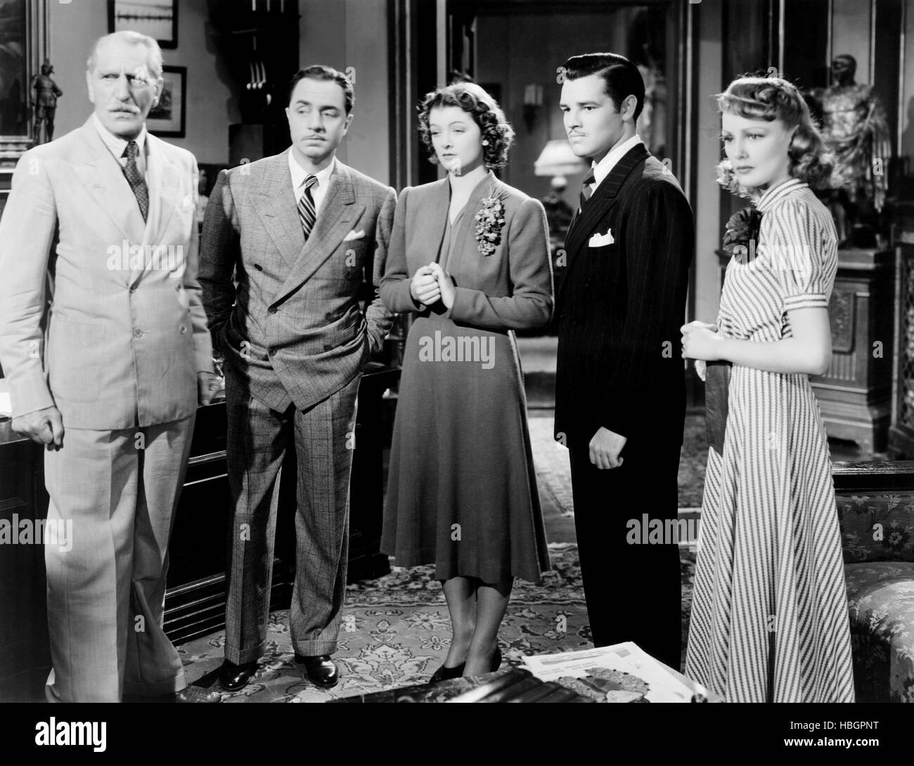 ANOTHER THIN MAN, from left, C. Aubrey Smith, William Powell, Myrna Loy ...