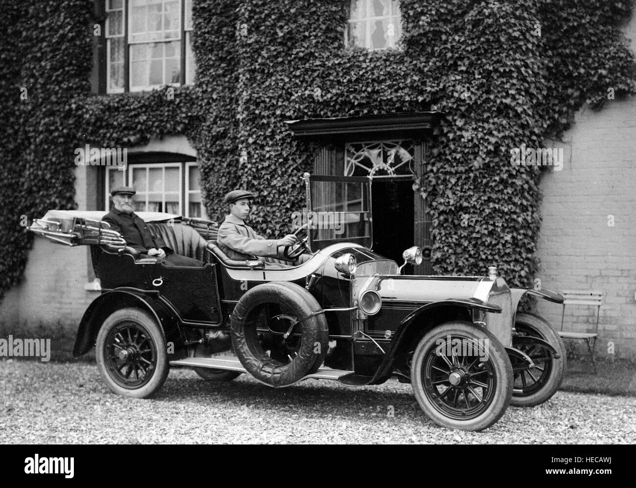 Wolseley 24-30hp with Turner the chauffeur 1914 Stock Photo - Alamy