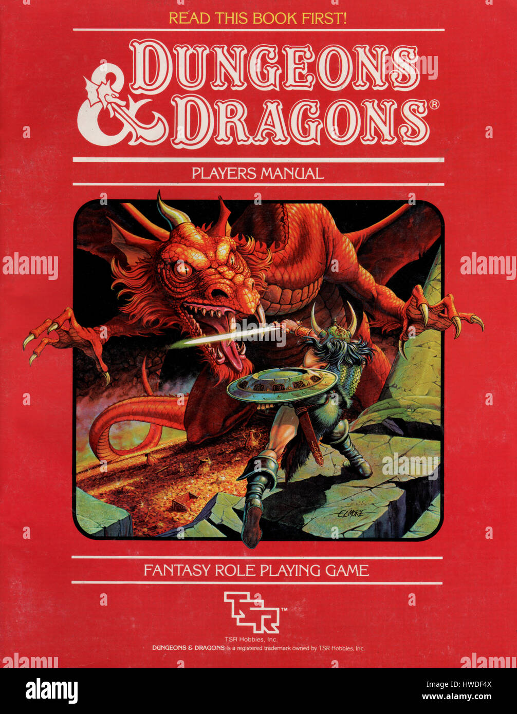 Dungeons and Dragons dungeon players manual book published as part of a