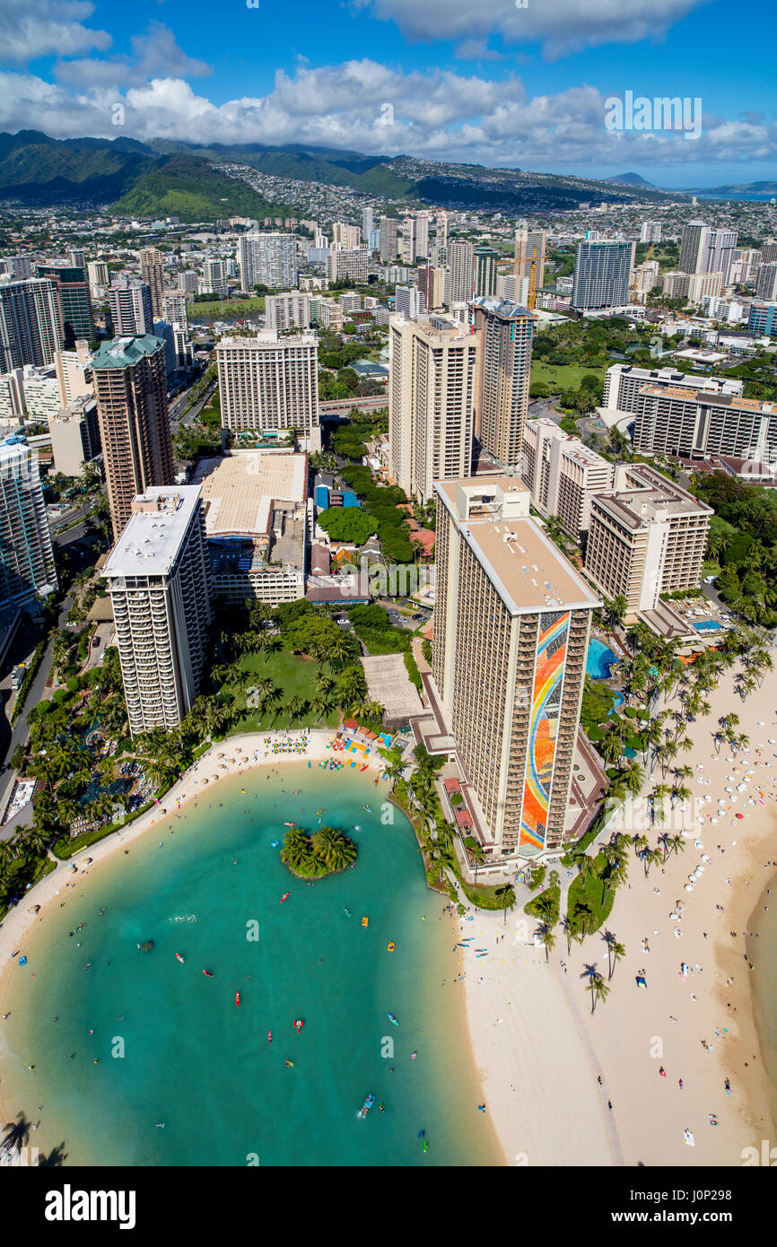 Hilton Hawaiian Village Waikiki Honolulu Oahu Hawaii Stock Photo