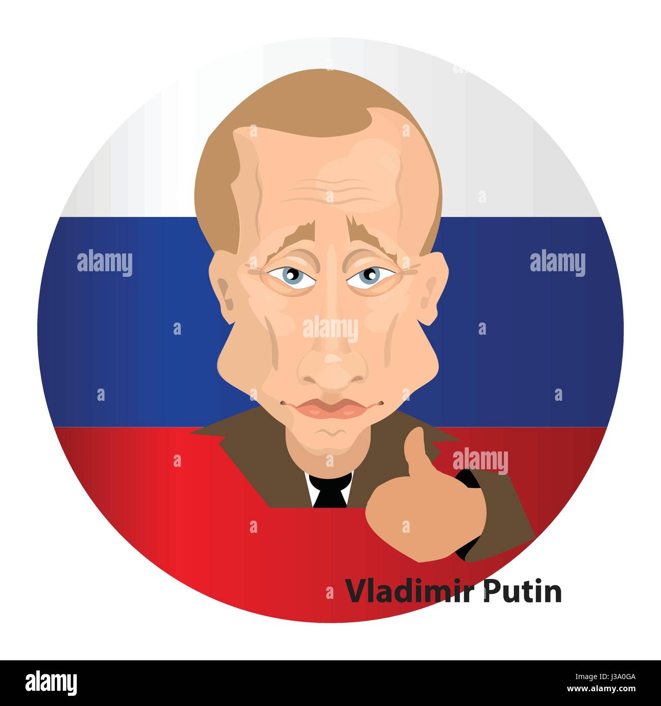 Vladimir Putin is the president of Russia. Illustration for your design ...