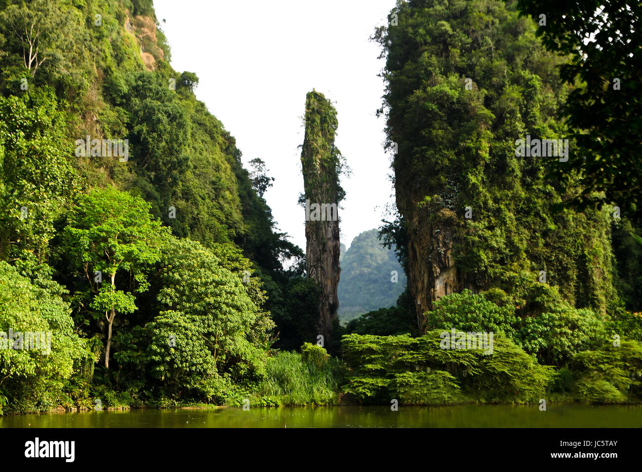 Natural Limestone Cliff and Mountain in Tambun, Ipoh, Malaysia - The