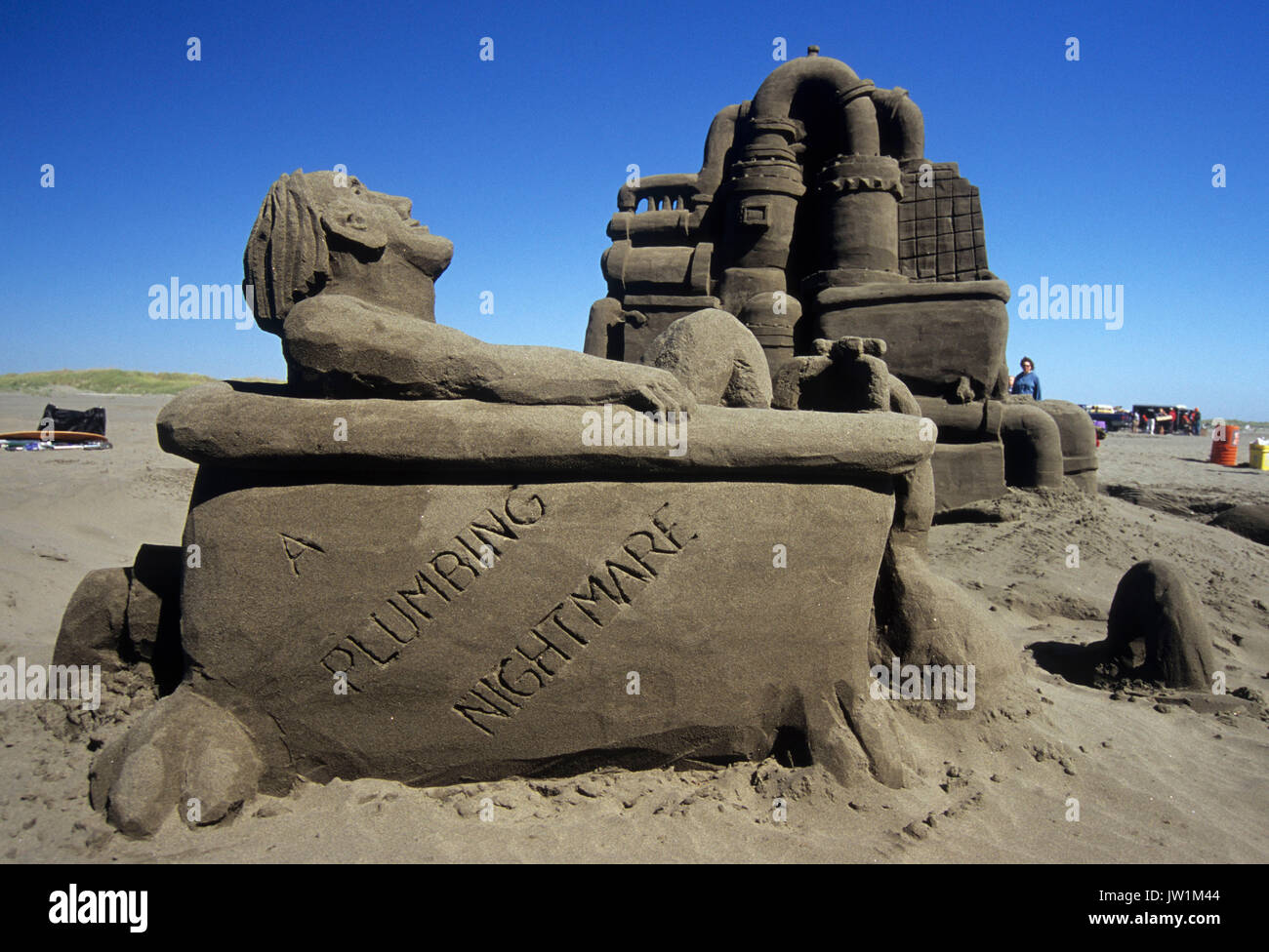 Sandcastle, Sand & Sawdust Festival, Ocean Shores, Washington Stock ...