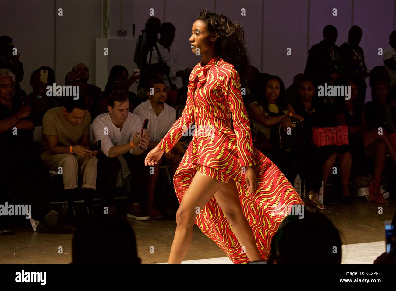 Model on runway, Africa Fashion Week London 2016 Stock Photo - Alamy