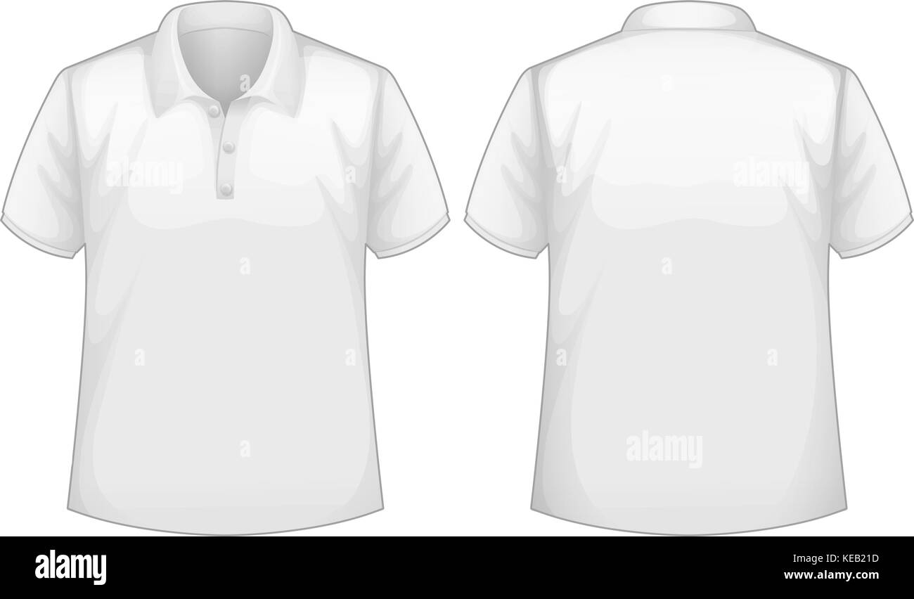 Front and back view of white shirt Stock Vector Image & Art - Alamy