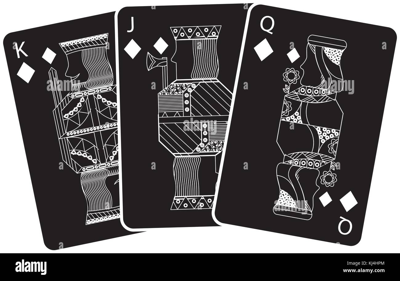 jack queen and king poker cards hand Stock Vector Image & Art - Alamy