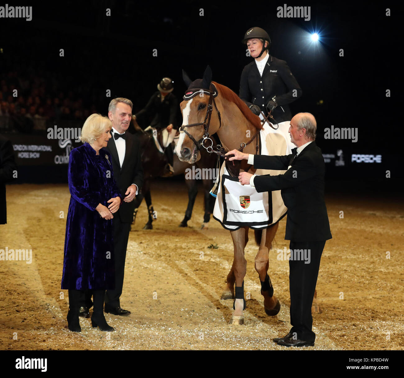 The Duchess of Cornwall presents a trophy to Great Britain's Laura ...
