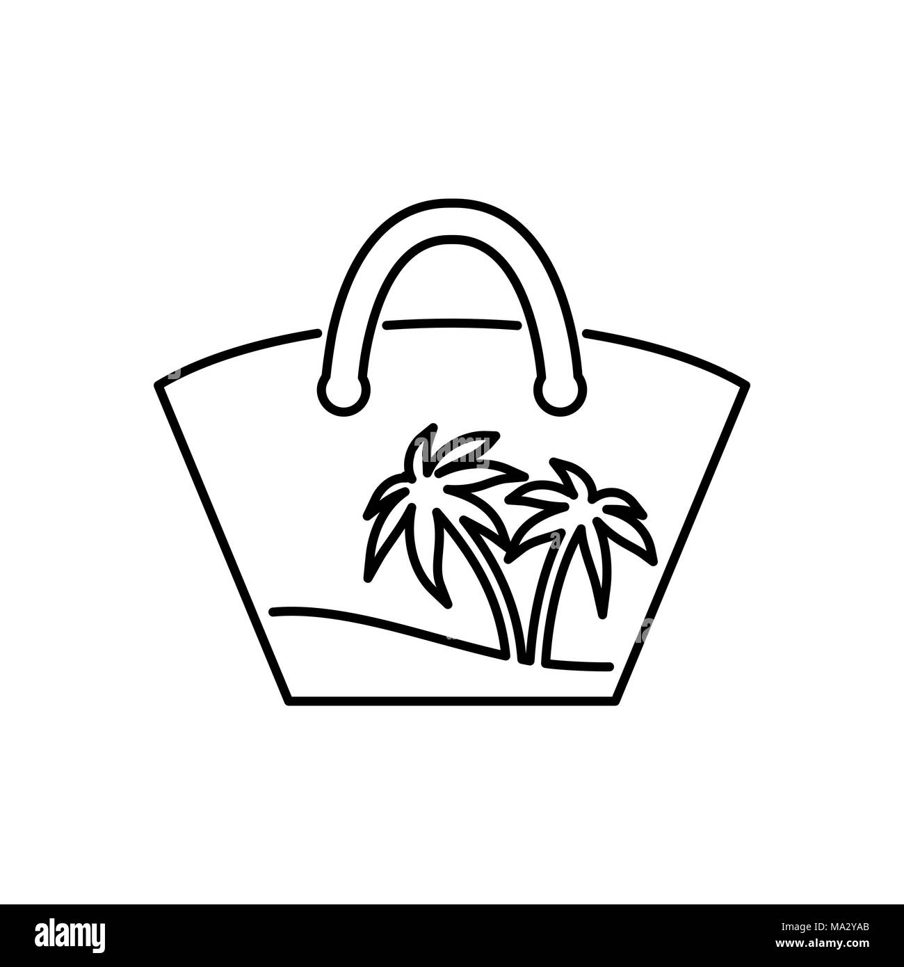 Beach bag icon. Beach and vacation icon vector illustration Stock ...