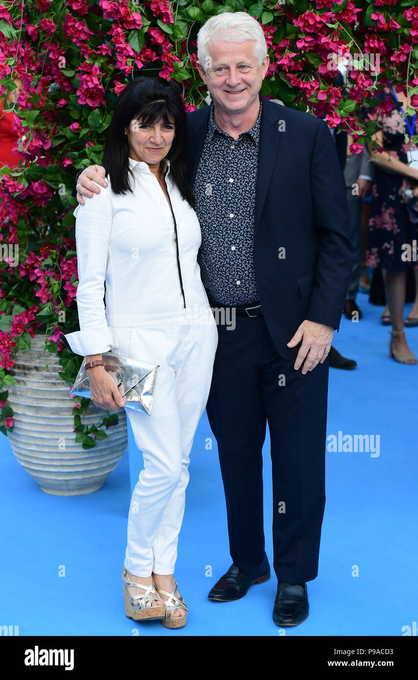 Emma Freud and Richard Curtis attending the premiere of Mamma Mia! Here ...