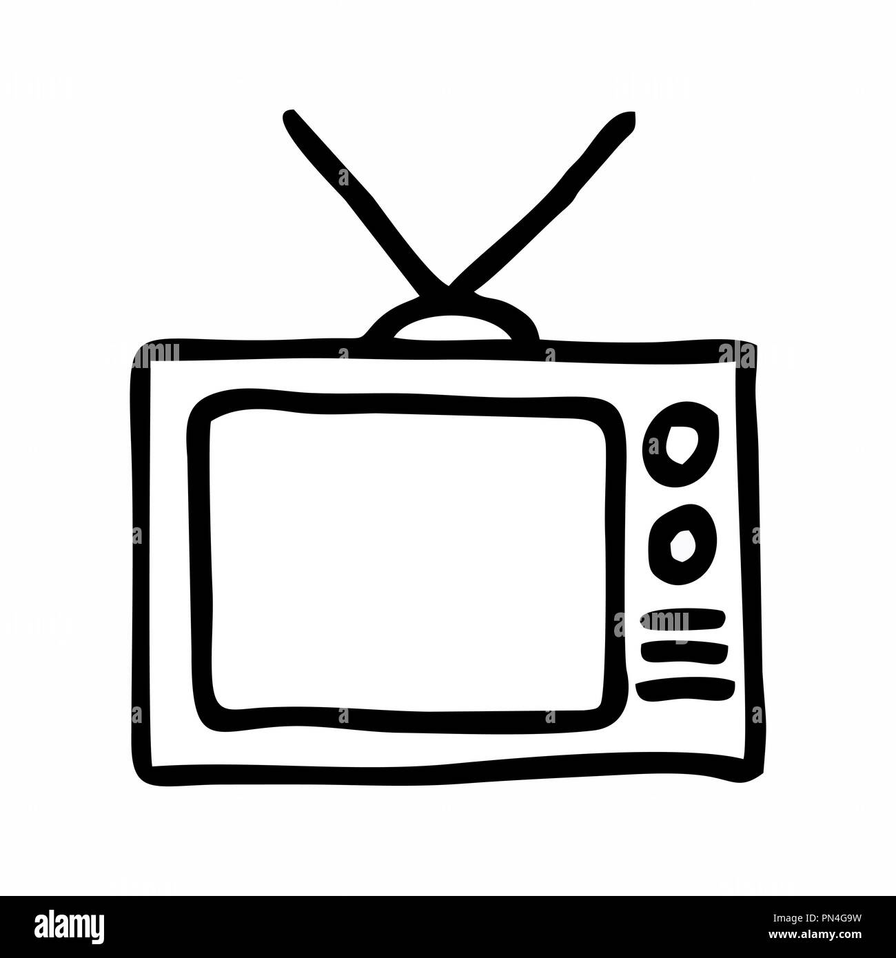 Simple TV illustration Stock Vector Image & Art - Alamy