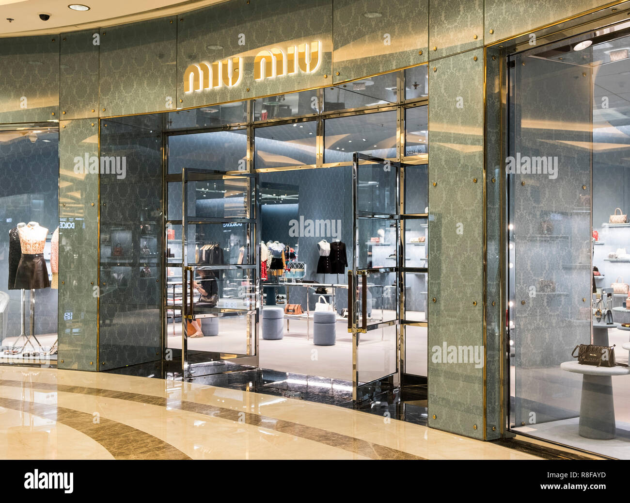 Hong Kong, April 7, 2019: Miu Miu store in Hong Kong Stock Photo - Alamy
