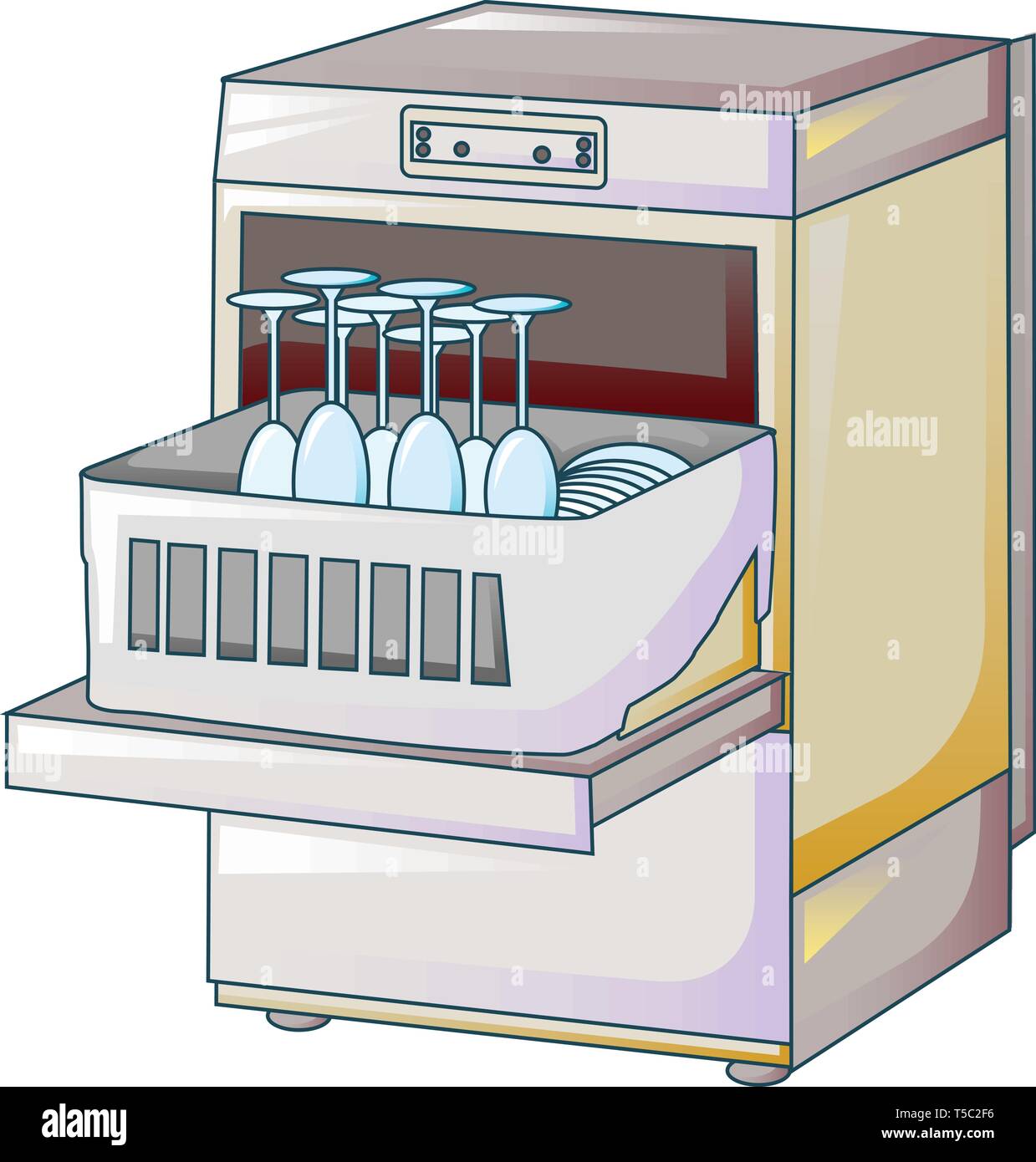 Dishwasher machine icon, cartoon style Stock Vector Image & Art - Alamy
