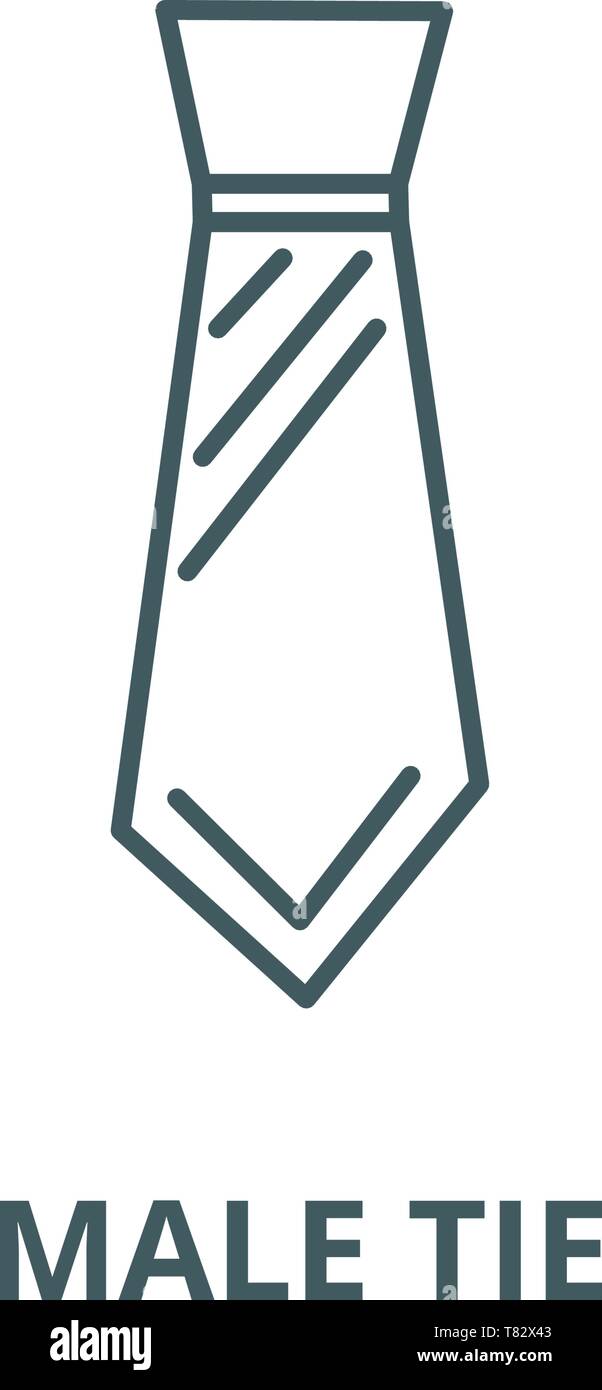 Male tie vector line icon, linear concept, outline sign, symbol Stock ...