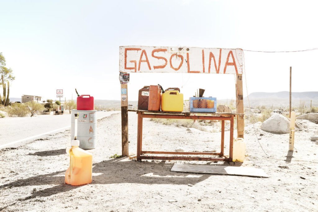 Gasoline stand in Baja California, Mexico